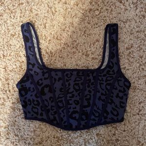 Cheetah print corset crop top